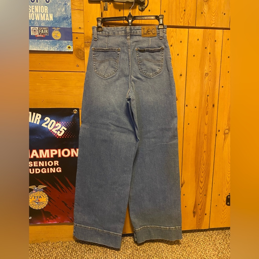 Lee Classic Blue Denim Wide Leg Jeans